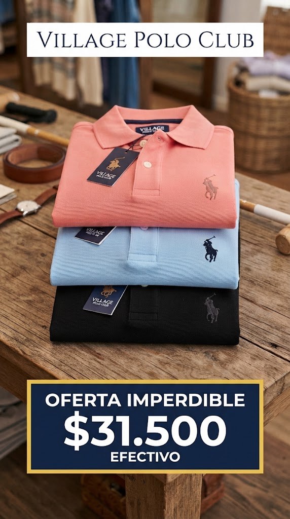 Village Polo Club — chombas, oferta $31.500 efectivo